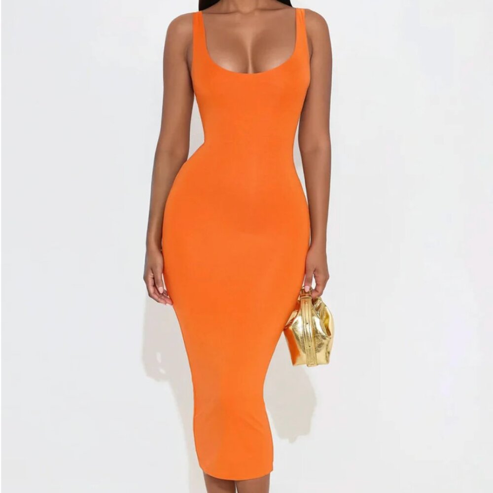 Your Needs Met Dress - Orange BNWT